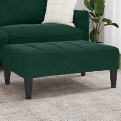 Apoio de pés 77x55x31 cm veludo verde-escuro