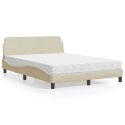 Cama com colchão dover 120x200 cm tecido cor creme