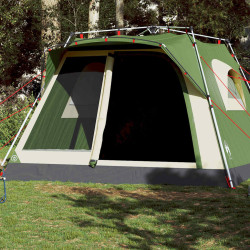 Tenda familiar cabana 7 pessoas libertação rápida verde