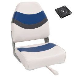 2 Pcs conjunto assento de barco dobrável com encosto alto
