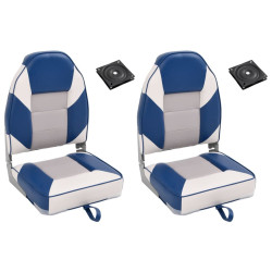 4 Pcs conjunto assento de barco dobrável com encosto alto