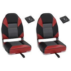 4 Pcs conjunto assento de barco dobrável com encosto alto