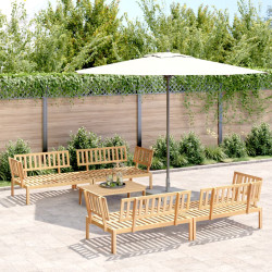 5 Pcs conjunto de móveis de paletes p/ jardim acácia maciça