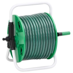 Enrolador de pé c/ conj. de encaixe de mangueira 0,5" 30 m PVC