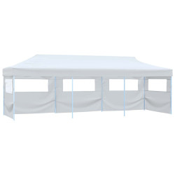 Tenda para festas pop-up dobrável c/ 5 paredes 3x9 m branco