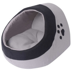 Ninho para gato cinzento e preto m