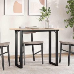 Mesa de jantar estrutura em o 100x50x75cm pinho e aço
