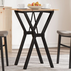 Mesa de jantar estrutura em y 50x50x75 cm pinho e aço