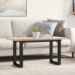 Mesa de centro estrutura em o 100x50x45,5cm pinho/aço