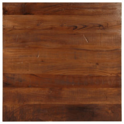 Tampo de mesa quadrado 80x80x2,5 cm madeira recuperada maciça