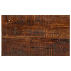 Tampo de mesa retangular 60x20x3,8 cm madeira recuperada maciça