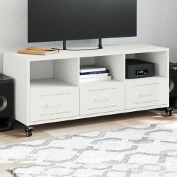 Móvel de TV 100,5x39x43,5 cm aço branco