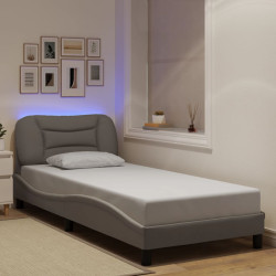 Estrutura de cama com LED sem colchão hvar 90x200 cm tecido