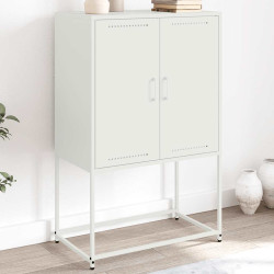Aparador alto 68,5x38,5x107 cm aço branco