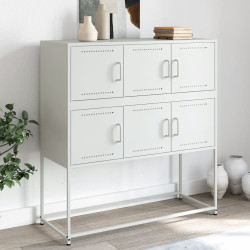 Aparador 100,5x39x107 cm aço branco