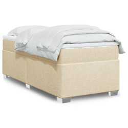 Cama com molas/colchão 100x200 cm tecido cor creme