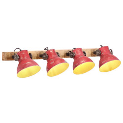 Candeeiro de parede 25 w 90x25 cm e27 vermelho desgastado