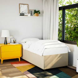 Estrutura de cama sem colchão 80x200 cm creme