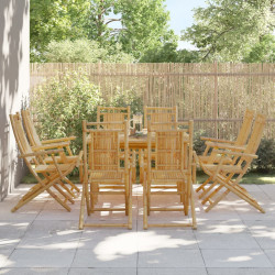 Cadeiras de jardim dobráveis 8 pcs 53x66x99 cm bambu