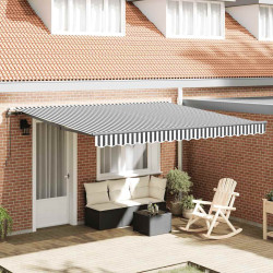 Toldo retrátil automático 400x300 cm antracite e branco