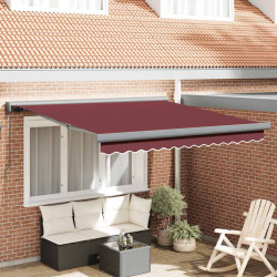Toldo retrátil manual 300x250 cm bordô