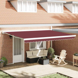Toldo retrátil automático 450x300 cm bordô