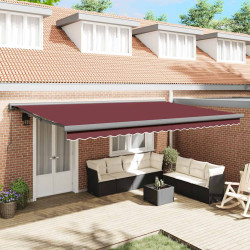 Toldo retrátil automático 500x300 cm bordô