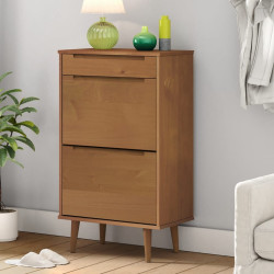 Sapateira molde 59,5x35x103 cm pinho maciço castanho