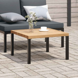 Mesa de centro para jardim 65x65x40 cm alumínio preto