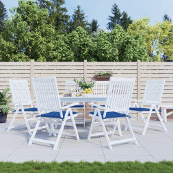 Almofadões p/ cadeiras jardim 6 pcs 50x50x4 cm oxford azul real