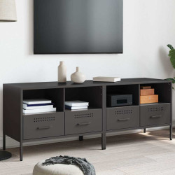 Móveis de TV 2 pcs 68x39x50,5 cm aço preto