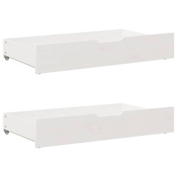 Gavetas para cama 2 pcs 90x55x17 cm pinho maciço branco