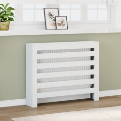 Cobertura de radiador 104x20x82 cm derivados de madeira branco
