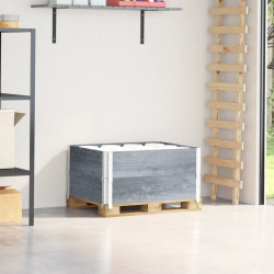 Colares p/ paletes 2 pcs 80x60 cm madeira de pinho maciça cinza