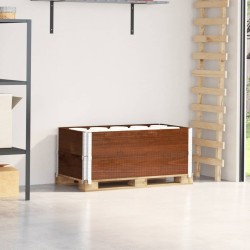 Colares p/ paletes 2 pcs 100x50cm madeira pinho maciça castanho