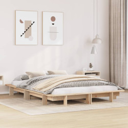 Cama sem colchão 120x200 cm madeira de pinho maciça