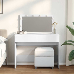 Toucador com leds 100x40x120 cm branco