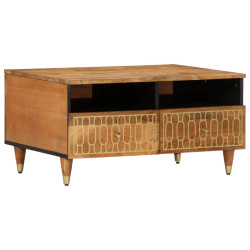 Mesa de centro 80x54x40 cm madeira de mangueira maciça