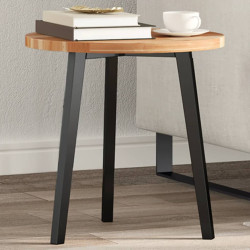 Tampo de mesa redondo ø40x2 cm madeira de acácia maciça