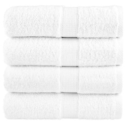 Toalhas de rosto premium solund 4 unidades, brancas, 30x30 cm, 600 g/m²