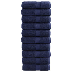 Toalhas de rosto premium solund 10 unidades azul-marinho 30x30 cm 600 g/m²