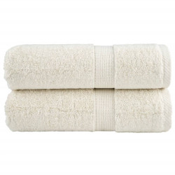 Toalhas de rosto premium solund 2 peças creme 30x30 cm 600 g/m²