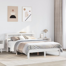 Estrutura de cama c/ cabeceira sem colchão 120x200 cm branco