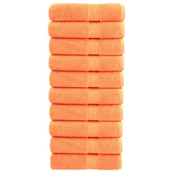 Toalhas de banho premium solund 10pcs 70x140cm 600 gsm laranja