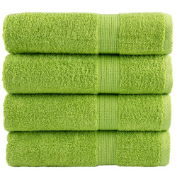 Toalhas banho premium solund 4pcs 70x140cm 600 gsm verde maça