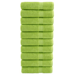 Toalhas mãos premium solund 10pcs 50x100cm 600gsm verde maça