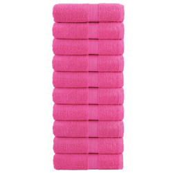Toalhas de rosto premium solund 10 unidades rosa 30x30 cm 600 g/m²
