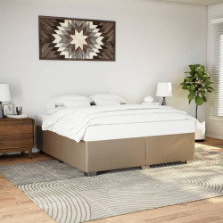 Estrutura de cama 180x200 cm couro artificial cappuccino