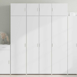 Armário de arrumação 80x42,5x225 cm derivados de madeira branco