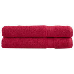 Toalhas de sauna premium solund 2pcs 80x200cm 600 gsm vermelho